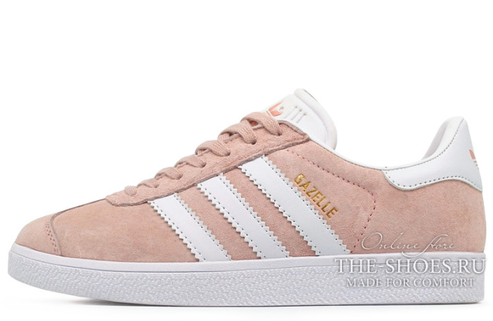 Кроссовки Adidas Gazelle Pink Light White BB5472 розовые