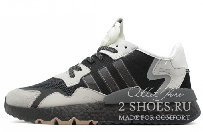 Кроссовки Adidas Nite Jogger carbon black gray BD7933 черные