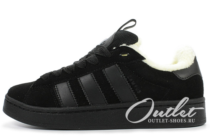 Кроссовки Adidas Campus 00s Winter Triple Black  черные