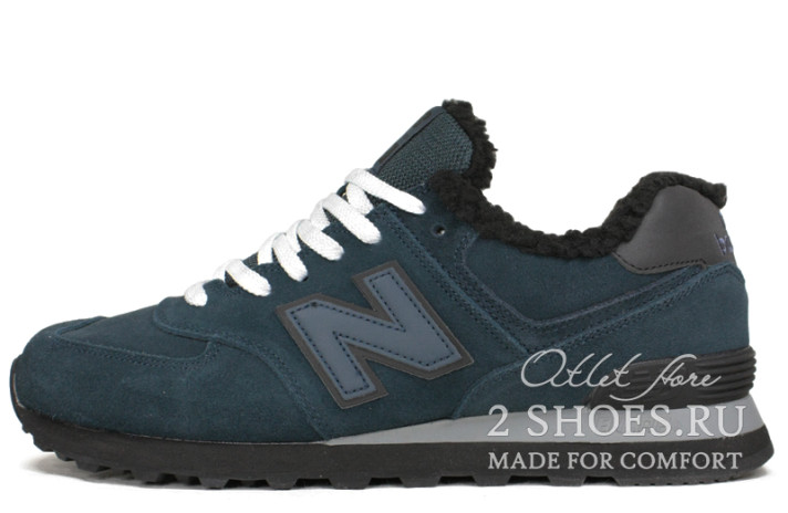 Кроссовки New Balance 574 Winter Blue Moon  синие
