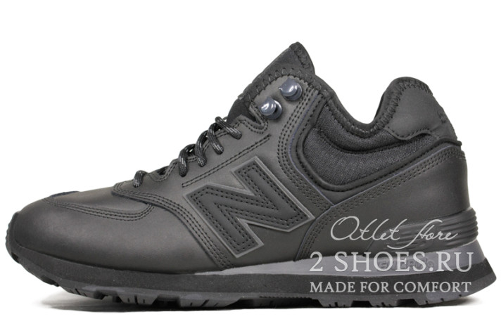 Кроссовки New Balance MH574OACD MID Black  черные, кожаные