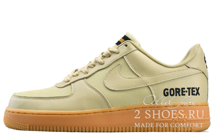 Кроссовки Nike Air Force 1 Low Gore-Tex Team Gold Khaki CK2630-700 бежевые