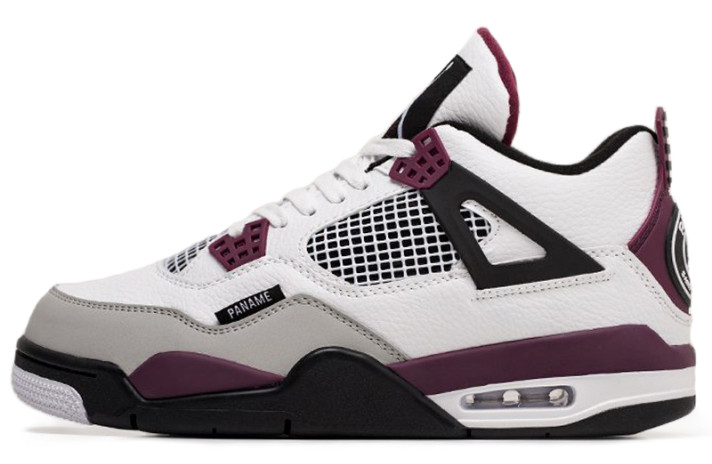 Кроссовки Nike Air Jordan 4 (IV) Retro PSG Paris Saint Germain CZ5624-100 белые, кожаные