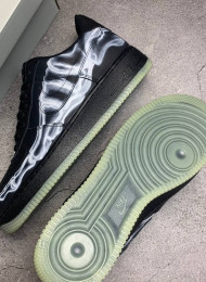 Кроссовки Nike Air Force 1 Low Skeleton Halloween Black живое фото 2