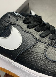 Кроссовки Nike Air Force 1 Low Black White Gum живое фото 3