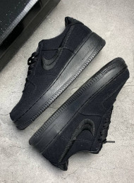 Кроссовки Nike Air Force 1 Low Stussy Black живое фото 1