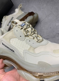 Кроссовки Balenciaga Triple S Clear Sole Beige живое фото 3