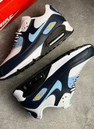 Кроссовки Nike Air Max 90 Dark Blue White живое фото 1