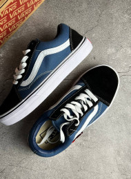 Кеды Vans Old Skool Navy White живое фото 2