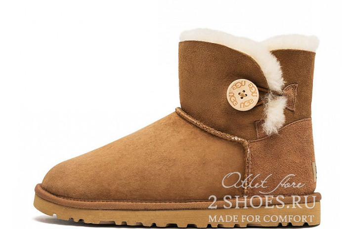 Ugg Australia Mini Bailey Button Chestnut  желтые